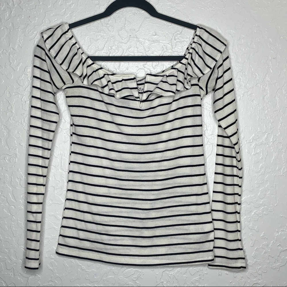Aero Seriously Soft Black & White Top Size L